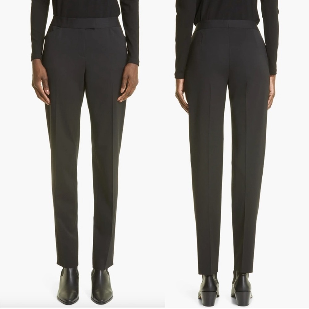 Lafayette 148 Irving Straight Leg Stretch Wool Pants Trousers Dark Gray - Picture 11 of 11